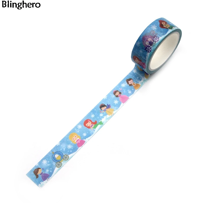10 шт./компл. Blinghero принцессы из мультфильма для девочек; 15 мм х 5 м лента Washi рукоделие изоляционная лента клейкая декоративные ленты наклейки Симпатичные ленты BH0020