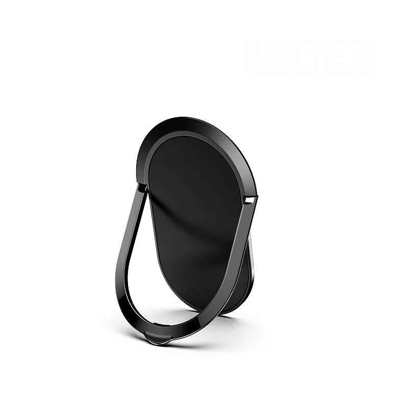 Ультра-тонкий палец кольцо держатель для samsung S9 360 градусов держатель Подставка для мобильного телефона на палец для IPhone X 8 7 6 планшет - Цвет: Черный