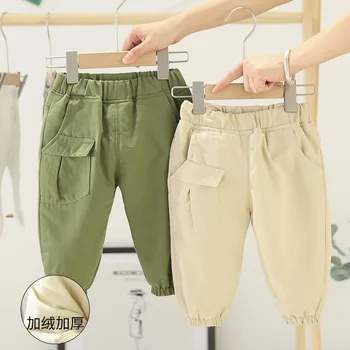 

New Fashion 0-24 Months 2019 Winter Cotton Thicken Pants For Infant Baby Kid Girl Children Pocket Newborn Harem Pants