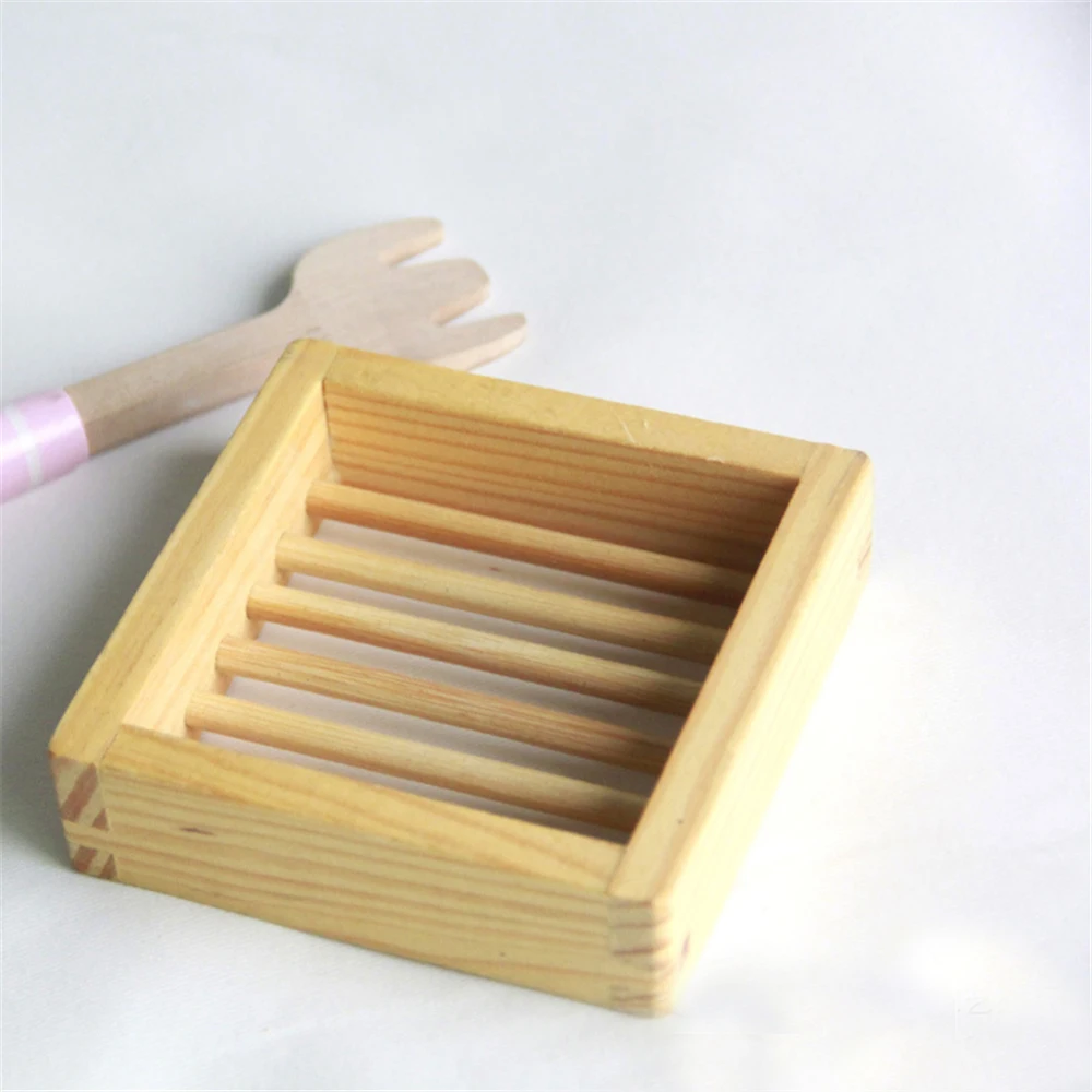 3pcs Natural Wooden Soap Tray Holder Container Storage Dish for Bathroom