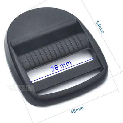 50pcs/lot black POM plastic adjustable buckles 4 sizes Tri Glide slider buckles rings backpack straps webbing buckle HLD/M476 - Цвет: 38mm