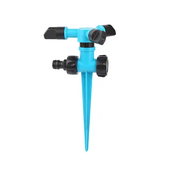 

Ground plug rotating three-fork sprinkler Lawn waterer Garden tool irrigation Greenhouse cooling sprinkler