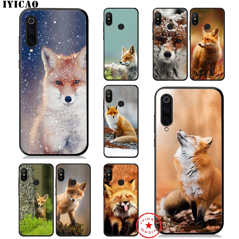 Мягкий чехол IYICAO Fox In The Wild Red для Xiaomi Mi 10 A3 A2 Lite A1 CC9 CC9E 9T 9 8 6 SE Pro F1 Max 3 5X 6X MiA1 MiA2 |