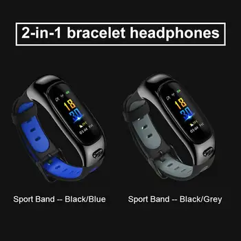

S1 Smart Bracelet Bluetooth Headset 2 in 1 Call Heart Rate Sports Step Multi-function Waterproof Watch Sports bracelet