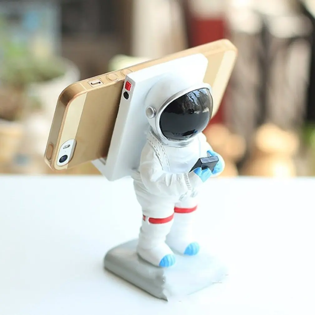 

Astronaut Pendulum Jewelry Phone Holder Resin Crafts Decoration Originality Cartoon Handphone Bracket Dawdler Mobile Phone Seat