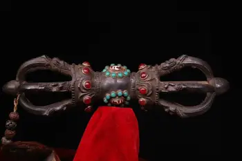 Best Wedding Decoration Collection Of Tibetan Monasteries, Hand-knocked Bronze, Chisel Engraved With Dzi Beads Faqi Phurba Vajra