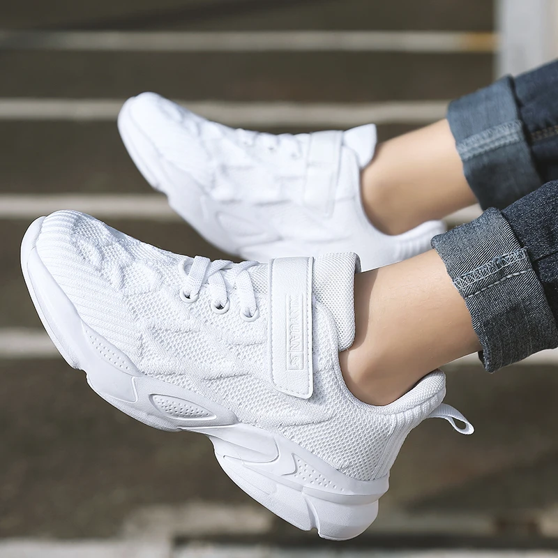 ULKNN BOY'S Athletic Shoes Breathable Fly-kit Mesh 7 Big Boy CHILDREN'S Shoes 9 Teenager 10-Year-Old Boy Solid Running SNEAKERS