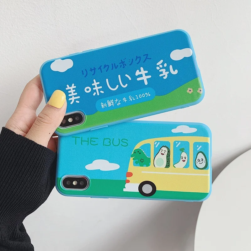 

Funny Delicious milk Phone Case For iPhone 7 8 Plus TPU Silicone Back Cover for iPhone X XR XS Max 6 6S Plus 11 11PRO Soft Cases