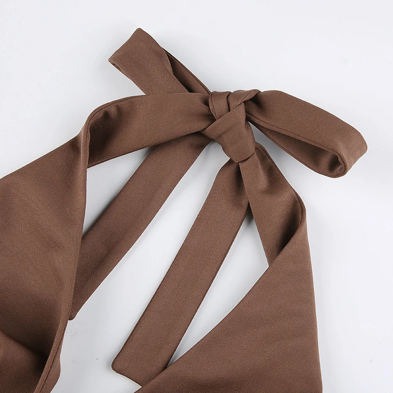 Brown Cami Tie Up-cloth