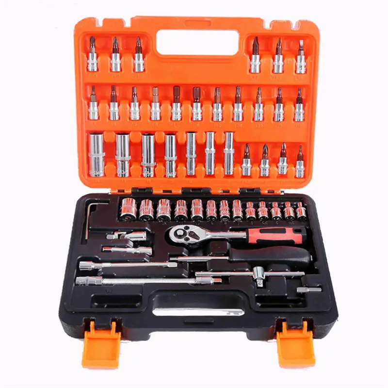 

53pcs Combination Tool Wrench Car Motorcycle Repair Tool Sets Batch Head Ratchet Pawl Socket Spanner Screwdriver Socket Toolbox