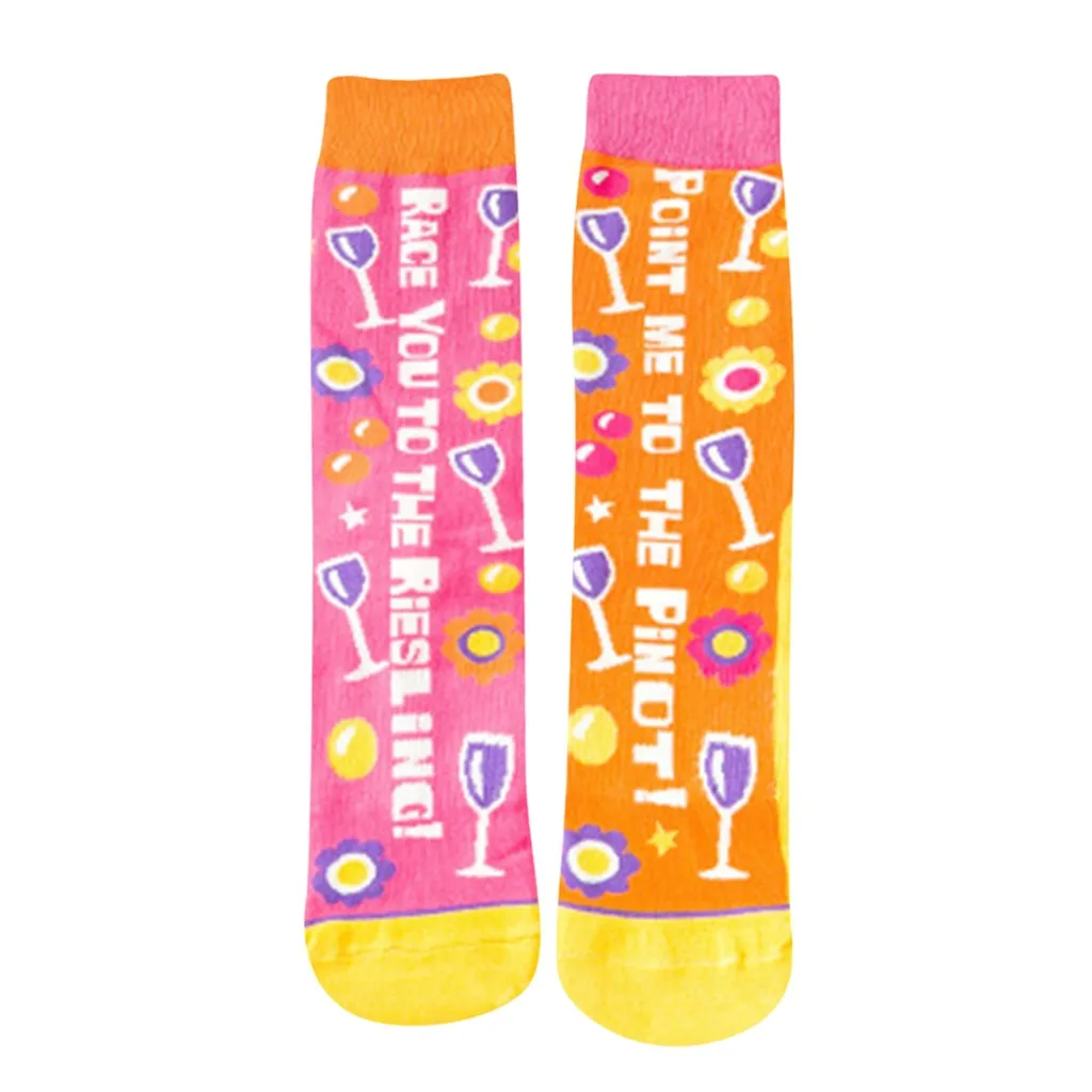 D FEITONG 10Pairs Women Socks Fashion Holloween Unisex Casual Halloween Print Middle Socks chaussette femme moda feminina - Цвет: D