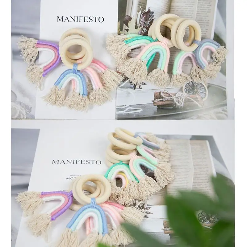 

Baby Teething Toy Eco-Friendly Wooden Teether Nursing Soothing Toy for Baby Gift