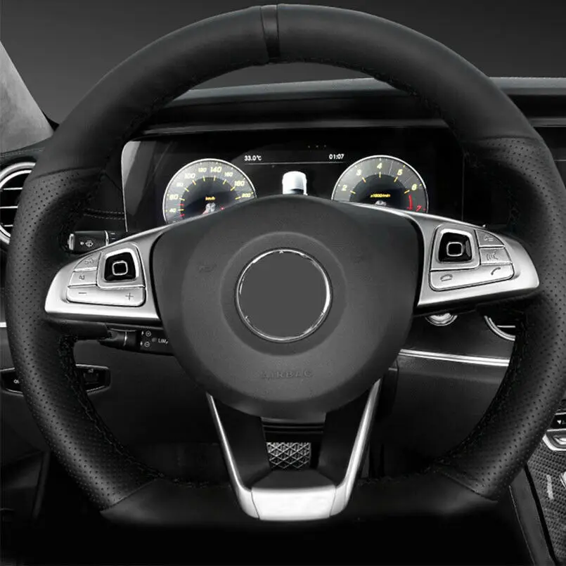 Кнопки рулевого колеса автомобиля блестки декор крышка для Mercedes Benz E Class W213