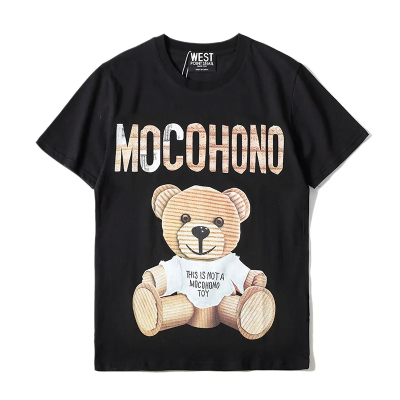 

Women Clothes 2019 Summer Top Bear Printed T Shirt Female Loose Style Streetwear O Neck 100% Cotton Ladies Tshirt Short Sleeve