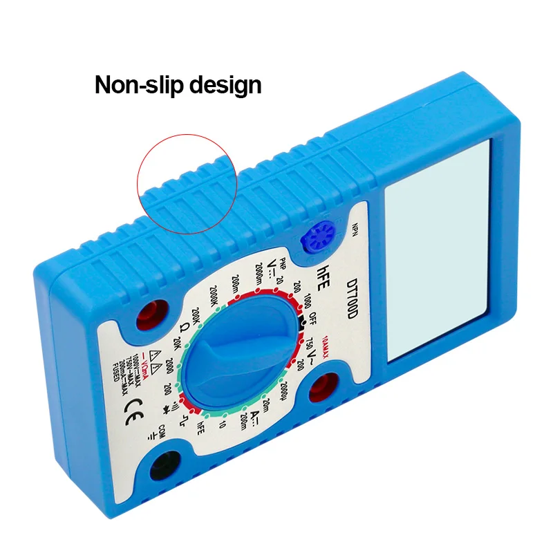 DT700D large screen digital multimeter buzzer overload protection mini square wave output voltmeter tester