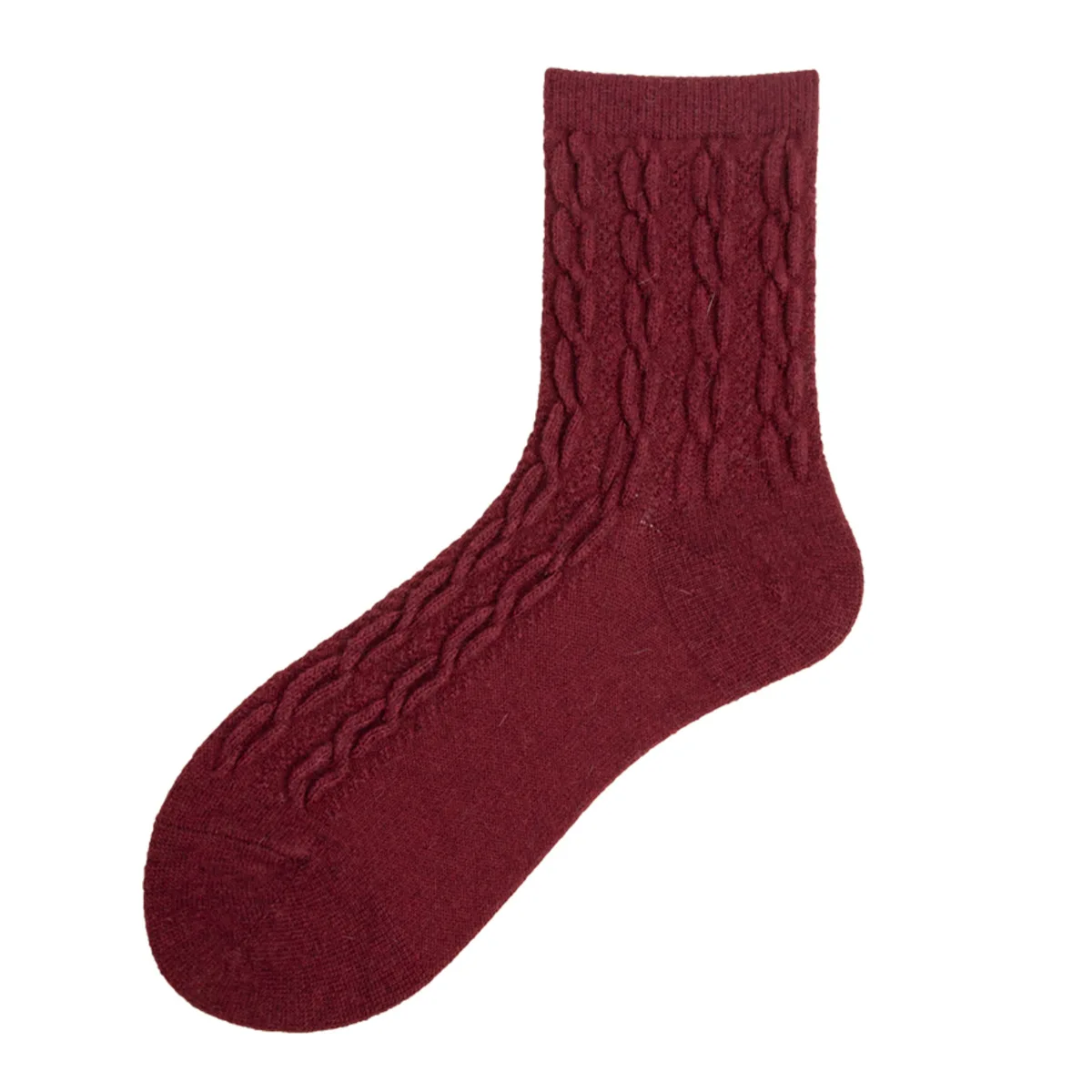 Jeseca/рождественские носки для женщин; сезон осень-зима; плотные теплые шерстяные носки в японском стиле Kawaii; милые мягкие хлопковые винтажные носки в стиле Харадзюку - Цвет: red