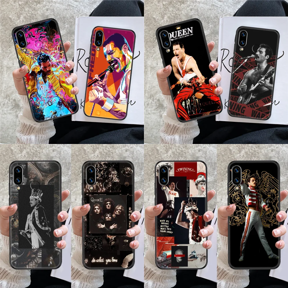 Чехол для телефона Queen Freddie Mercury Huawei Honor 6A 7A 7C 8A 8X 8 9 9X 10 10i 20 Lite Pro Черный силиконовый