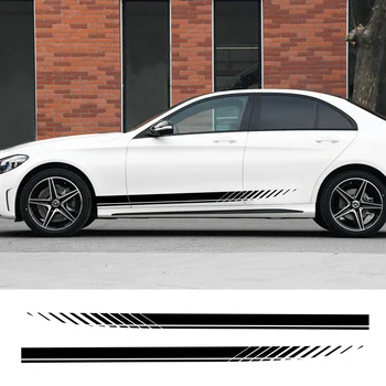 

JDM Personality Cover Scratches Car Side Stripes Skirts Graphics Decals Waterproof Sport Auto Body Accessories PVC 190cm x 9cm