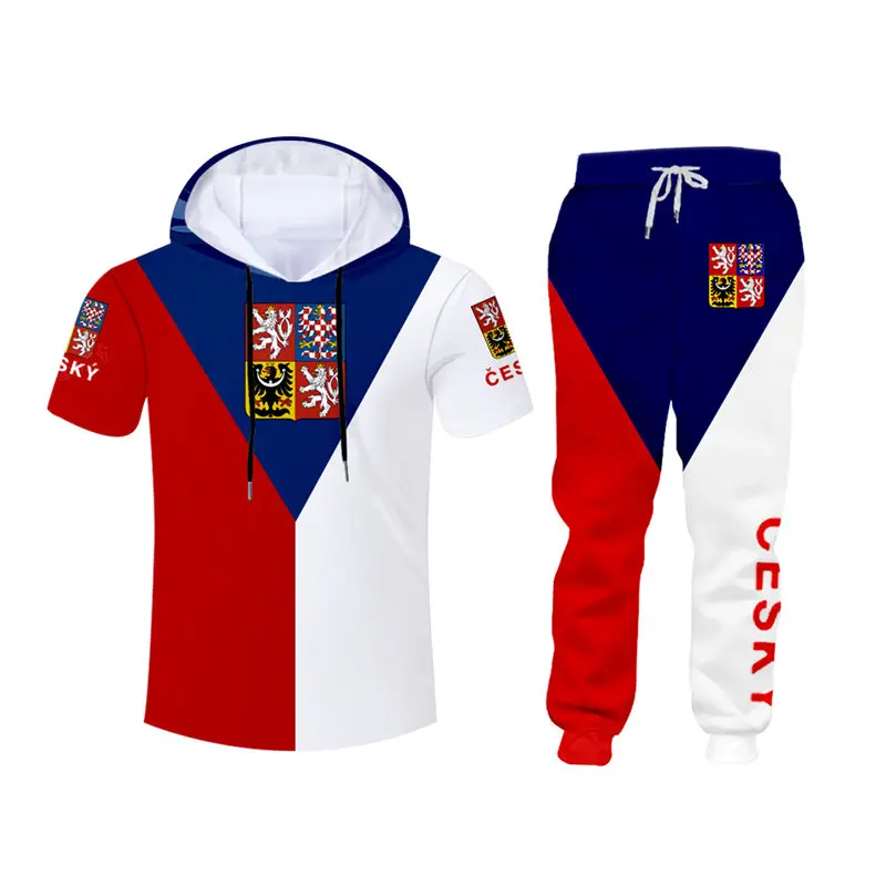Luxury 3D Print Czech Republic Flag Zipper Jackets+Pants Set Unisex Gym Hoodie T-shirt Tank Joggers Tracksuit Sets Custom S-7XL (36)