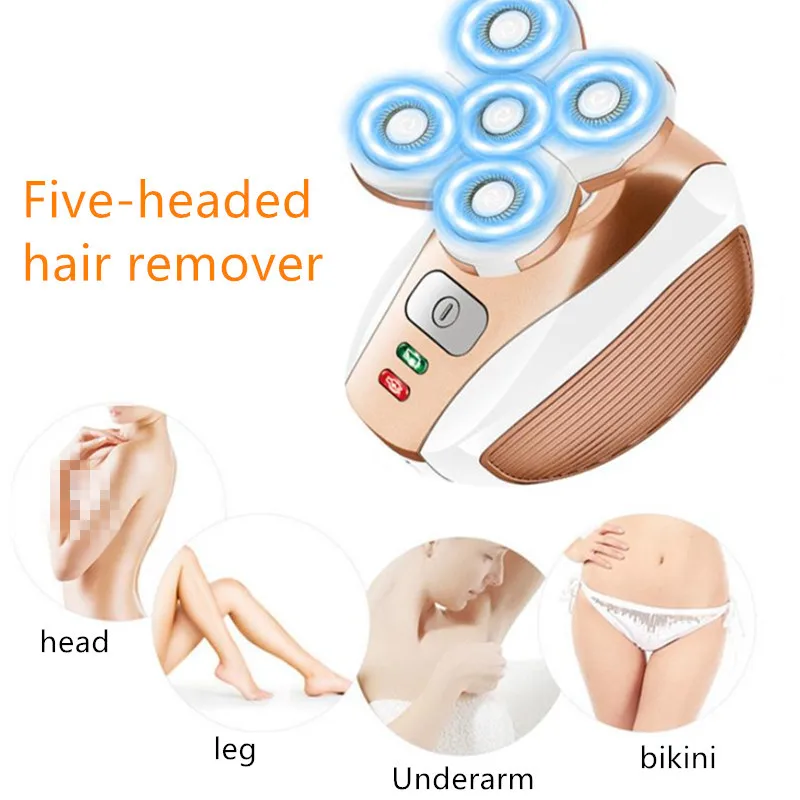 SONAX PRO, электрический эпилятор с пятью головками для женщин, эпилятор для удаления волос, для тела, бикини, для удаления волос на лице, бритва, Женская бритва, станок для бритья 15