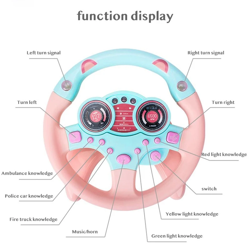 Educational Toys for Children Cartoon Co-Pilot Steering Wheel Music Simulation Driving Simulator Steering Wheel Childrens Gift Educational Toys for Children Cartoon Co-Pilot Steering Wheel Music Simulation Driving Simulator Steering Wheel Childrens Gift