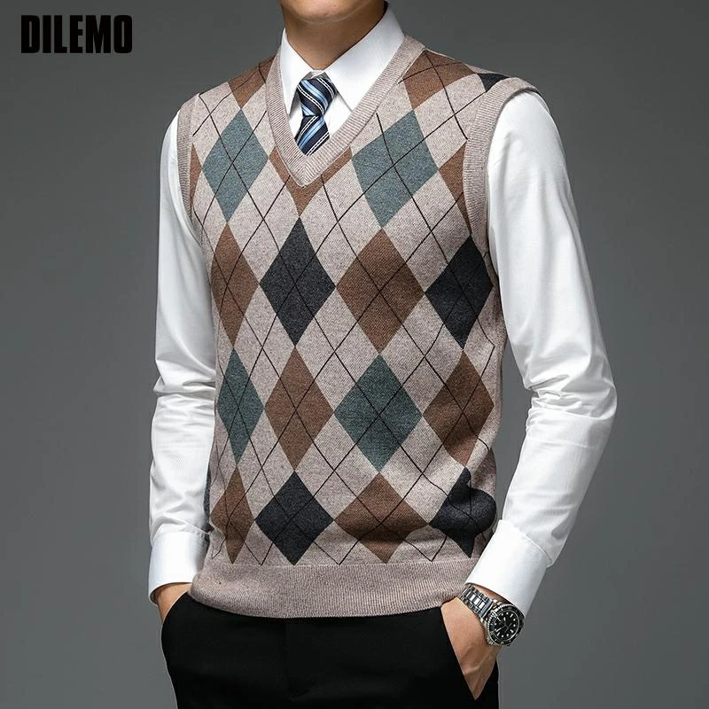 argyle sweater vest men