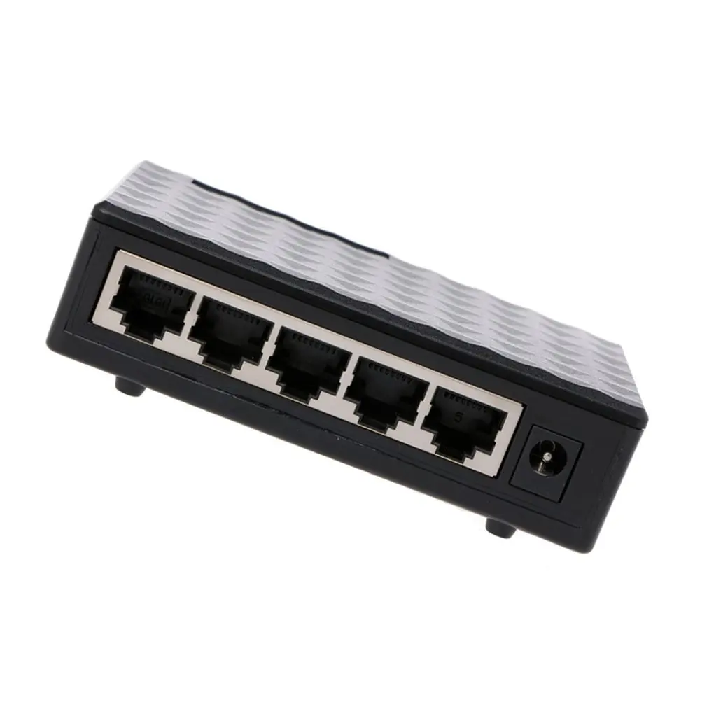 Rj45 мини 5-Порты для быстрой работы в сети этернет на черный волокна коммутатор PoE коммутатор для настольного ПК