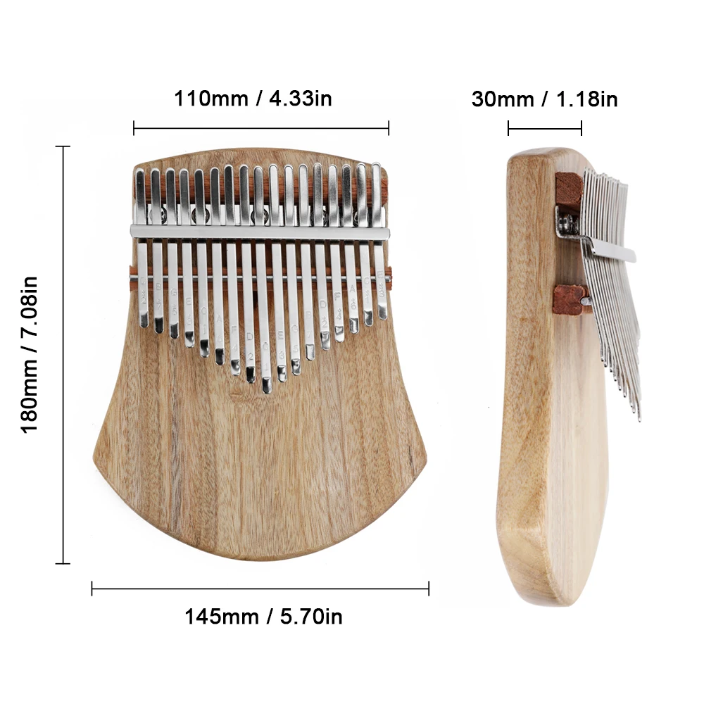 

Flexible 17 Keys Kalimba African Solid Mahogany Thumb Finger Piano Wood Kalimba Portable Musical Instrument
