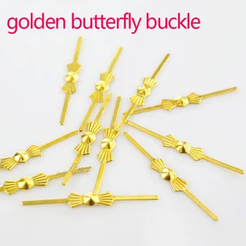 

100pcs Chandelier Lamp Parts Crystal Beads Metal Connector Golden Chrome Bowtie Pin Buttery Buckle Buttery Buckle Metal Links