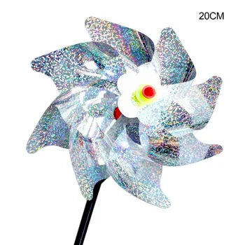 

New Hot 8PCS Bird Repellent Pinwheels Sparkly Holographic Reflection Pest Control Product Outdoor Garden Supplies