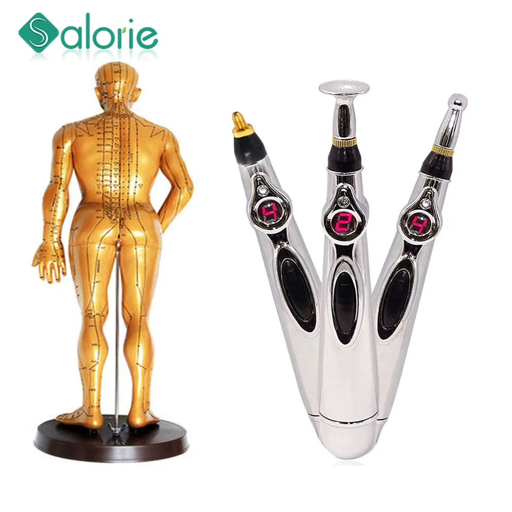 Massage-Gun Magnet-Therapy Electric-Acupuncture-Pen Meridian Pain-Tools Heal Relief 3-In-1