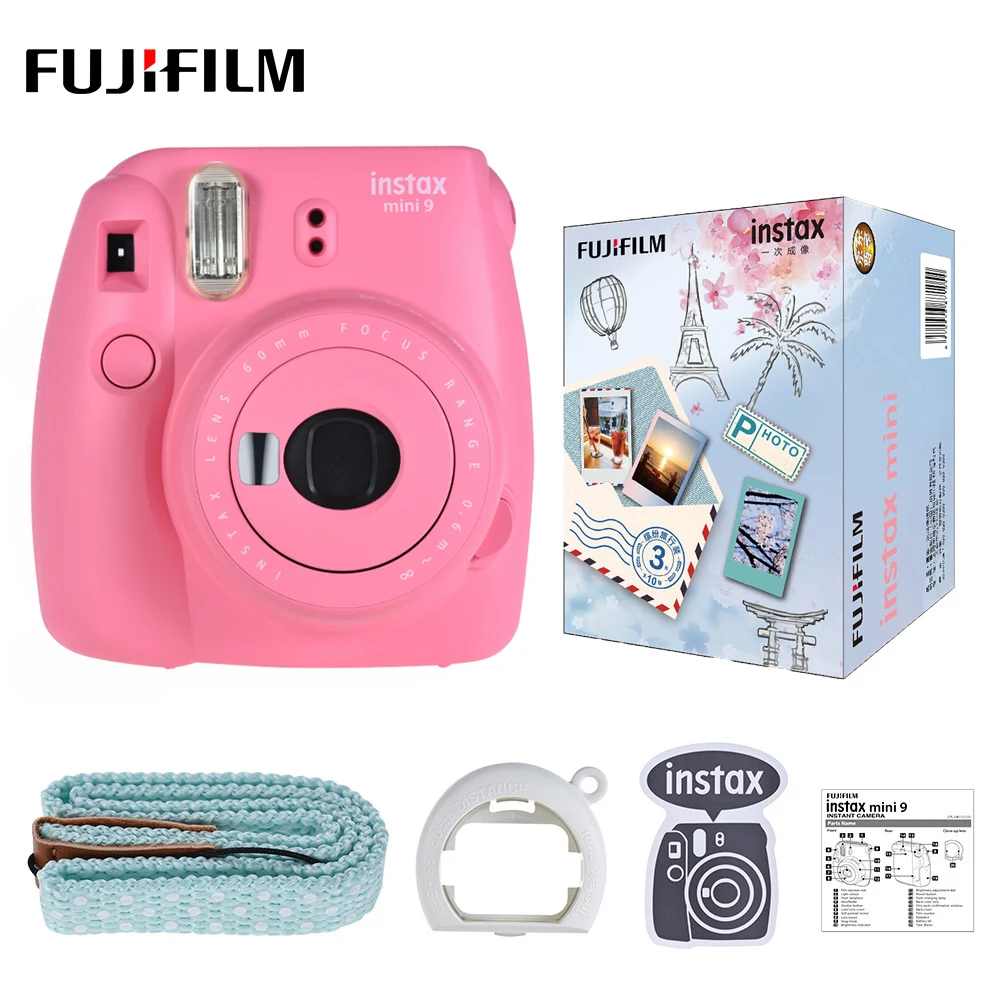 Белая пленка для Fuji Instax Мини 9 Фотоаппарат моментальной печати зеленый пленочная камера с зеркало для селфи+ 20 Вт, 30 Вт/60 мгновенный белую пленку Фотобумага+ Камера сумка - Цвет: Option 3