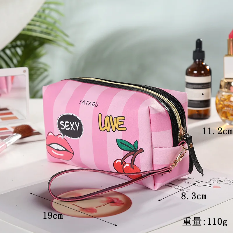 Продукт креативная Подушка косметичка, модная распылительная рисованная полиуретановая сумка, женская сумка для стирки