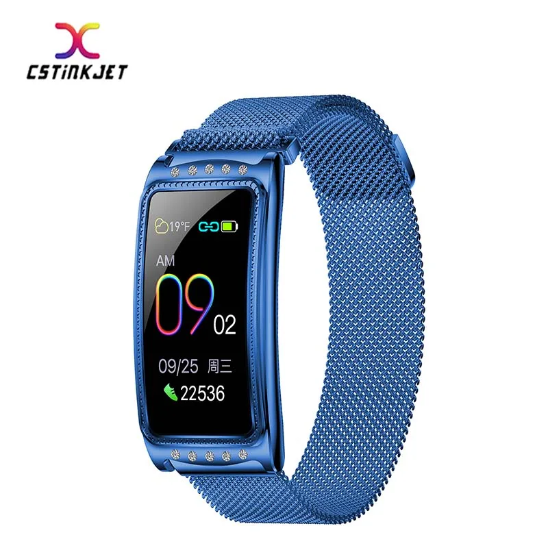 

CSTINKJET Fashion women Heart rate sleep monitor Mental Health Reminder of Female Physiological Cycle Bluetooth smartwatch