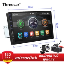 " сенсорный Автомагнитола Mirrorlink Bluetooth USB DVR камера заднего вида 2din Автомагнитола MP5 плеер один din Авторадио без Android