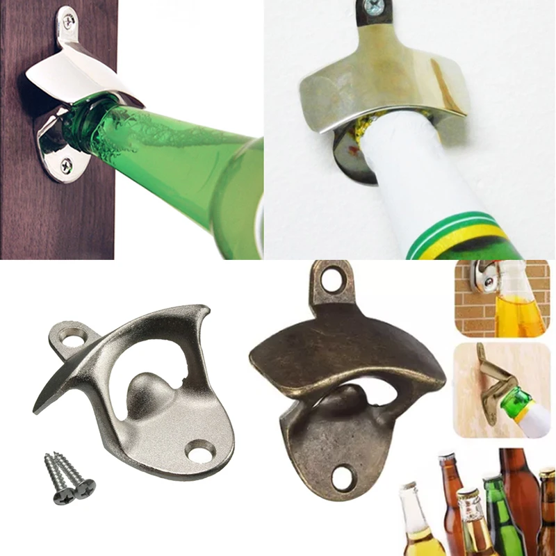 Vintage Bottle Opener Wall Mounted Wine Beer Tools Bar Drinking Accessories Home Decor Kitchen Party Supplies | Дом и сад