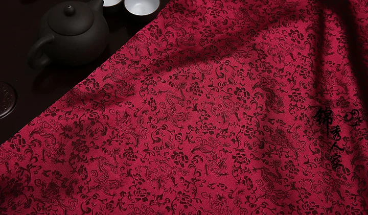 09 DIY Швейные принадлежности и ткани Longwen античный жаккардовый шелк атлас супер мягкий костюм в восточном стиле костюм Тан