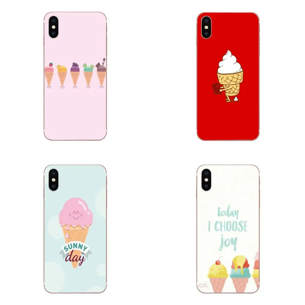 Милые чехлы из ТПУ с рисунком мороженого для Huawei Honor 4C 5A 5C 5X 6 6A 6X 7 7A 7C 7X 8 8C 8S 9 10 10i 20 20i