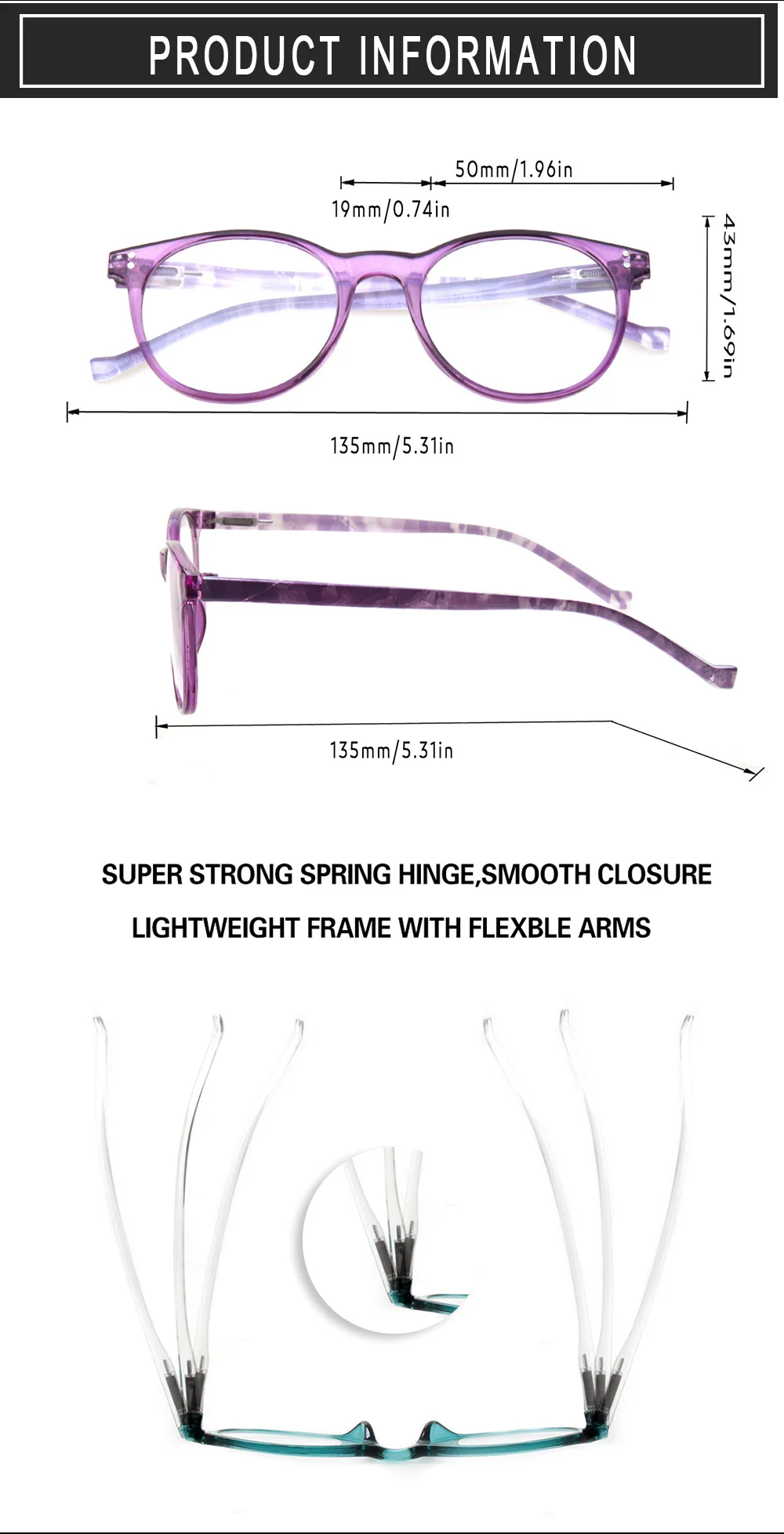Barato gran valor gafas de lectura mujeres hombres primavera bisagra gafas+ 1,00+ 1,50+ 2,00+ 2,50+ 3,00+ 3,50+ 4,00