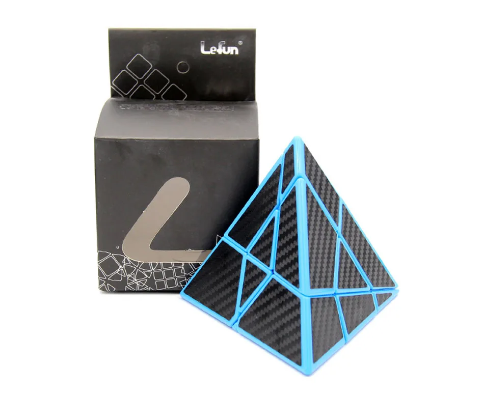 Высокое качество, LeFun Ghost, 3x3x3, Pyraminxeds, магический куб, 3x3, пирамида, углеродное волокно, наклейка, Мудрая скорость, игрушки-пазлы подарки