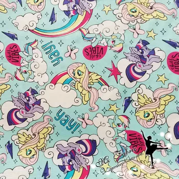 

50*110cm Cotton Cartoon Animal Printing Fabric Sewing Quilting Material Patchwork Needlework DIY Handmade Cloth Dress Bedding