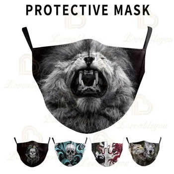

Cotton Women Face Mask Cover Respirator Reusable Washable Dust Fog Pollution PM2.5 Superhero Skull Men Mouth Mask Filter