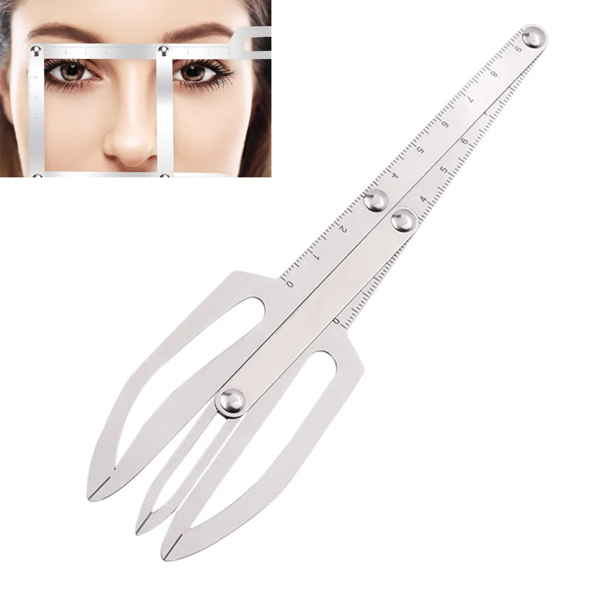 

1st Generation DIY Eyebrow Positioning Measure Tool Tattoo Calipers Eyebrow Golden Scale Ruler Eyebrow Grooming Stencil Shaper