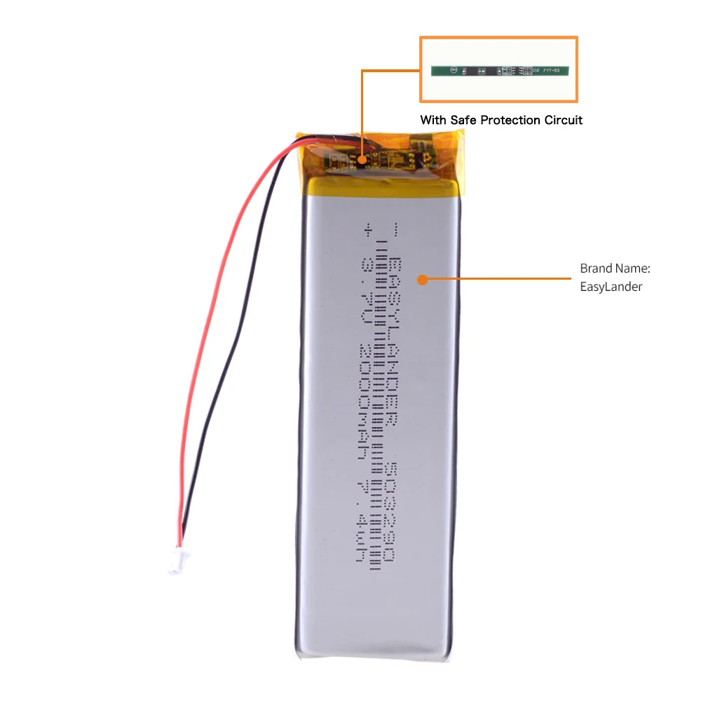 Rechargeable Battery JST1.25 2P Tablet computer battery 503290 3.7V 1900MAH 503590 Universal Li-ion batteries for tablet pc Mechanical keyboards