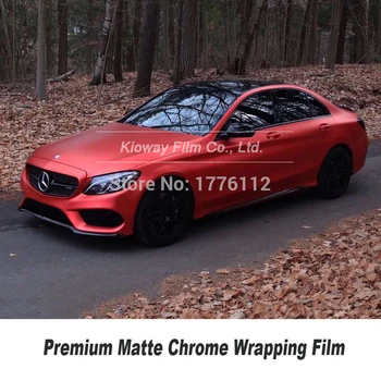 

Newest upgrade Blood red Vehicle wrapping matte chrome wrap red chrome Vinyl Car Wrap With Air Bubble Free Car Wrapping