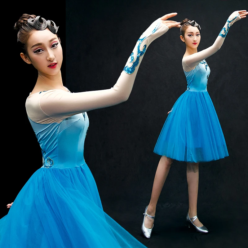 hanfu костюм для китайских танцев, традиционный сценический наряд для певцов, женское Старинное платье, народный фестиваль, одежда для выступлений - Цвет: color5