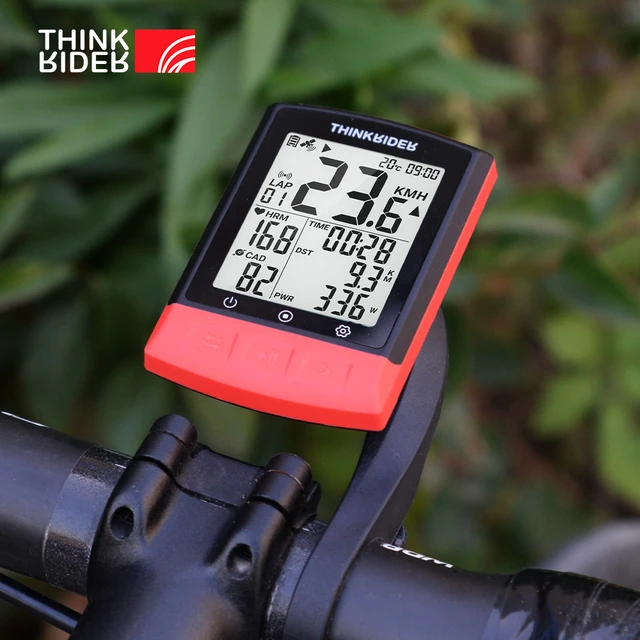 ThinkRider BC108 GPS tachimetro per bicicletta Ciclismo BLE 4.0 ANT  Ciclismo misuratore di potenza per Garmin