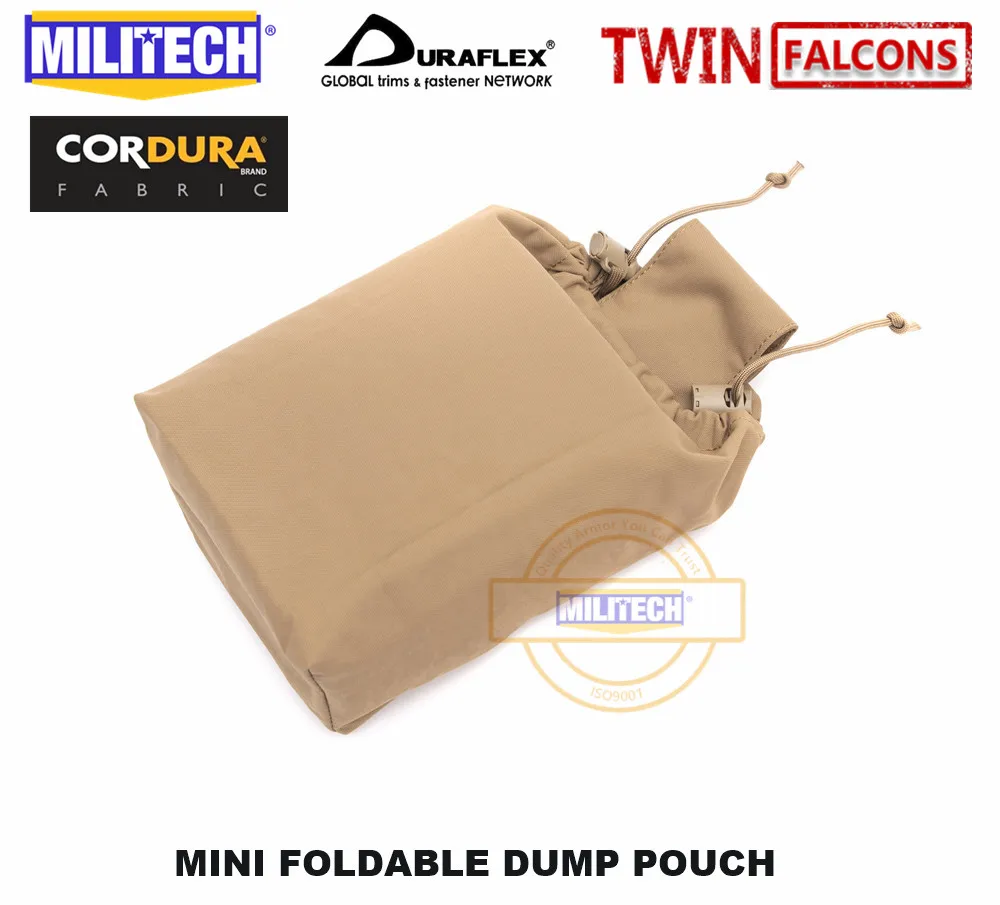Coyote Brown MILITECH First FS копье первый мини складной журнал падение сумка для мусора TWINFALCONS TW Delustered 500D Cordura сделано подсумок - Цвет: Coyote Brown