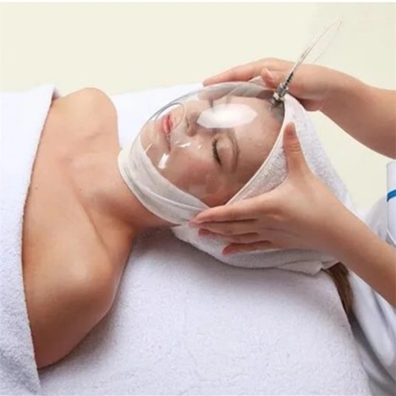 New  Salon Oxygen Injector Full Face Mask Face Skin Beauty SPA Transparent Whole Face Cover For Oxygen I