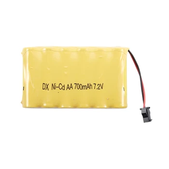 

Rechargeable 7.2V 700mAh AA Ni-Cd Battery Packs SM Plug for Toys Power Bank